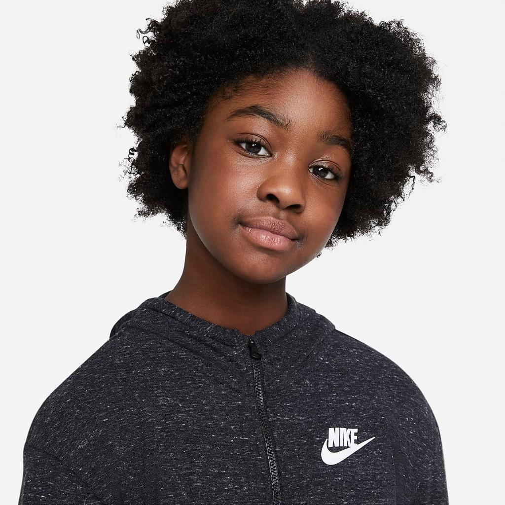 Nike Sportswear Big Kids&#039; (Girls&#039;) Full-Zip Jersey Hoodie DA1124-032