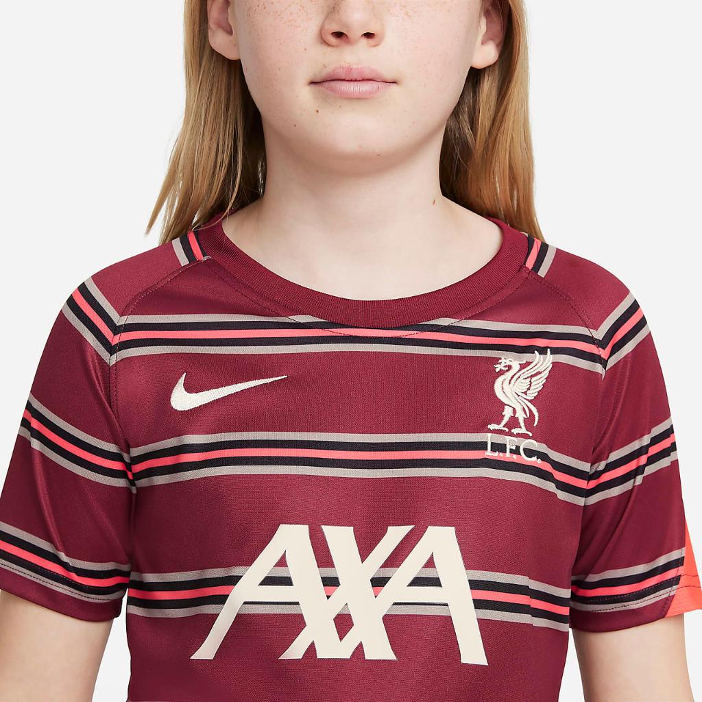 Liverpool FC Big Kids&#039; Pre-Match Short-Sleeve Soccer Top DB2923-614