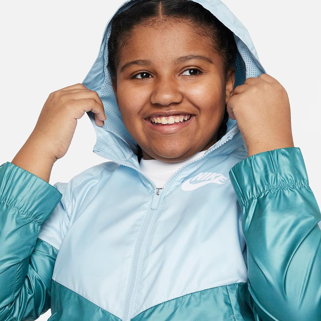 Nike Sportswear Windrunner Big Kids&#039; (Girls&#039;) Jacket (Extended Size) DB8809-442