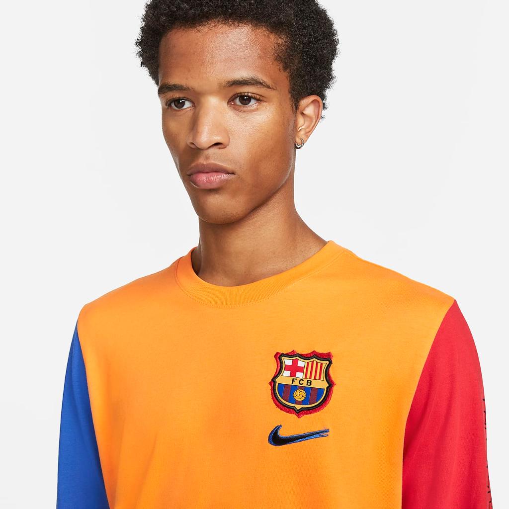 FC Barcelona Men&#039;s Long-Sleeve Soccer T-Shirt DC0968-836