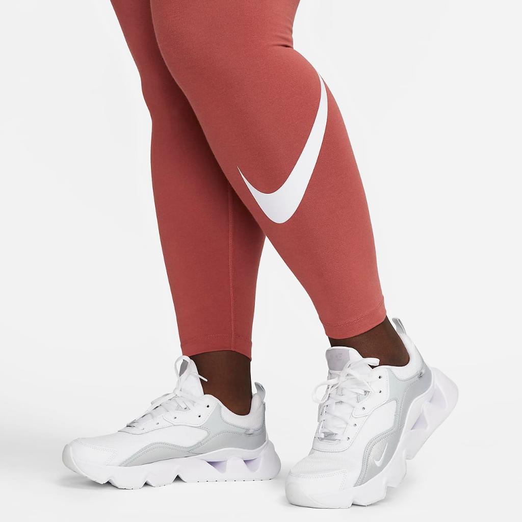 Nike Sportswear Essential Women&#039;s Mid-Rise Swoosh Leggings (Plus Size) DC6934-691