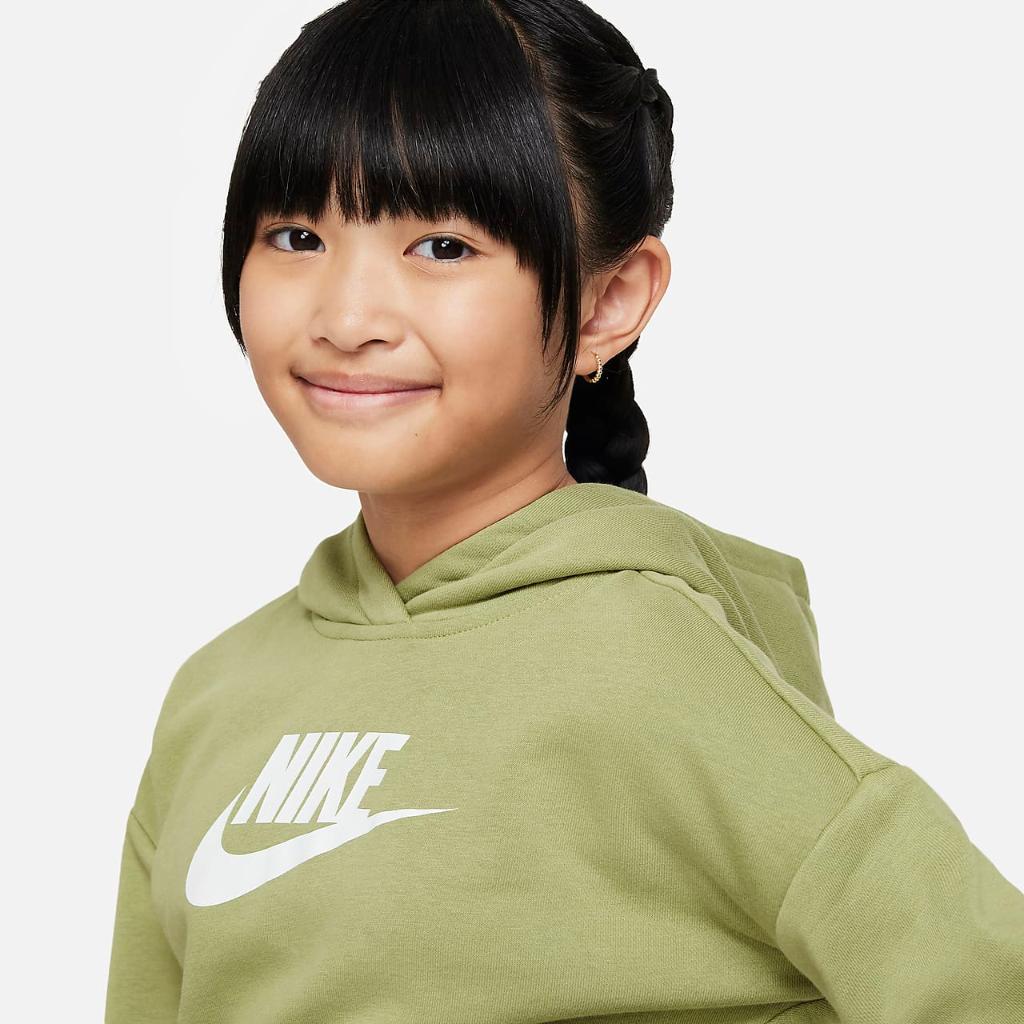 Nike Sportswear Club Big Kids&#039; (Girls&#039;) French Terry Cropped Hoodie DC7210-334