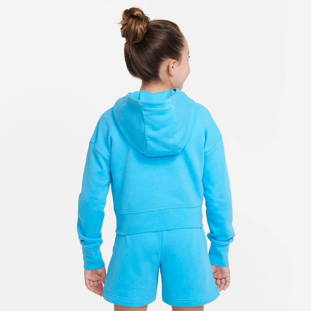 Nike Sportswear Club Big Kids&#039; (Girls&#039;) French Terry Cropped Hoodie DC7210-416