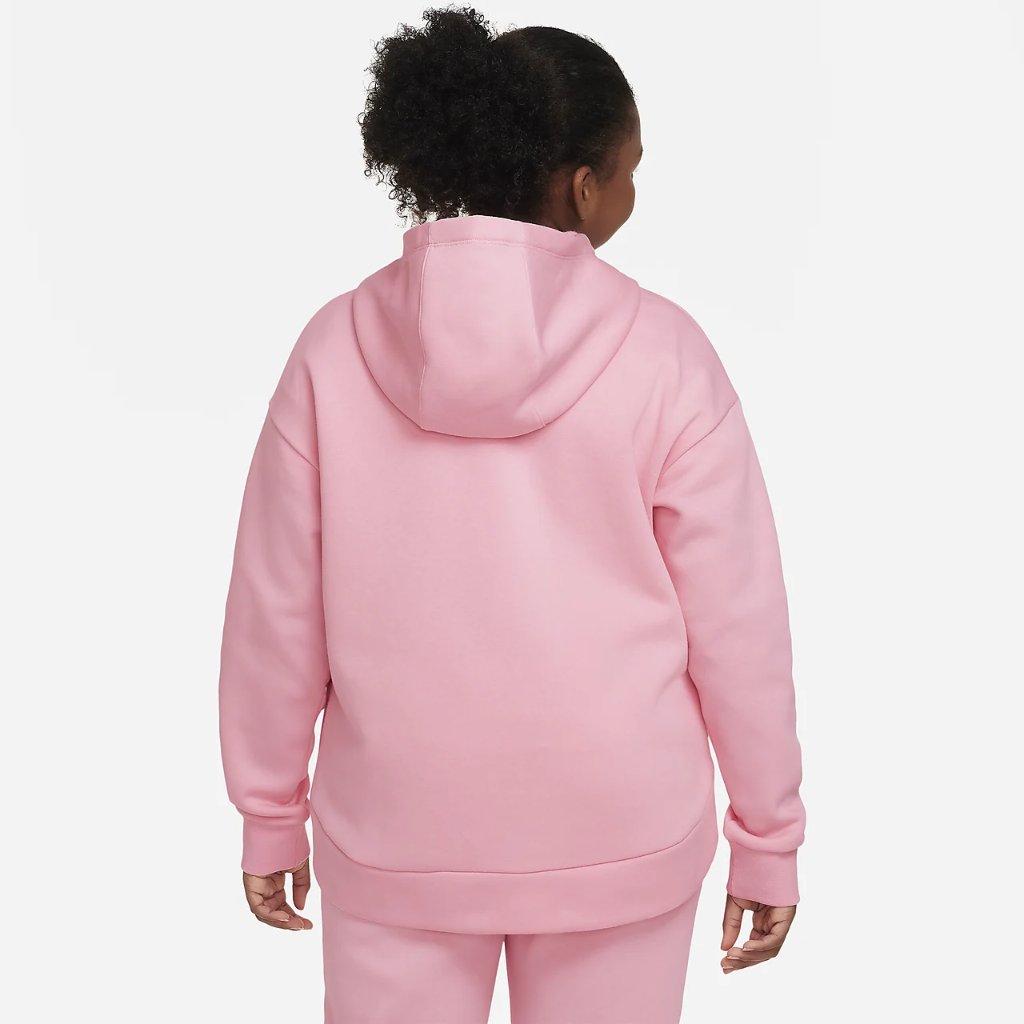 Nike Sportswear Club Fleece Big Kids&#039; (Girls&#039;) Full-Zip Hoodie (Extended Size) DC7662-690