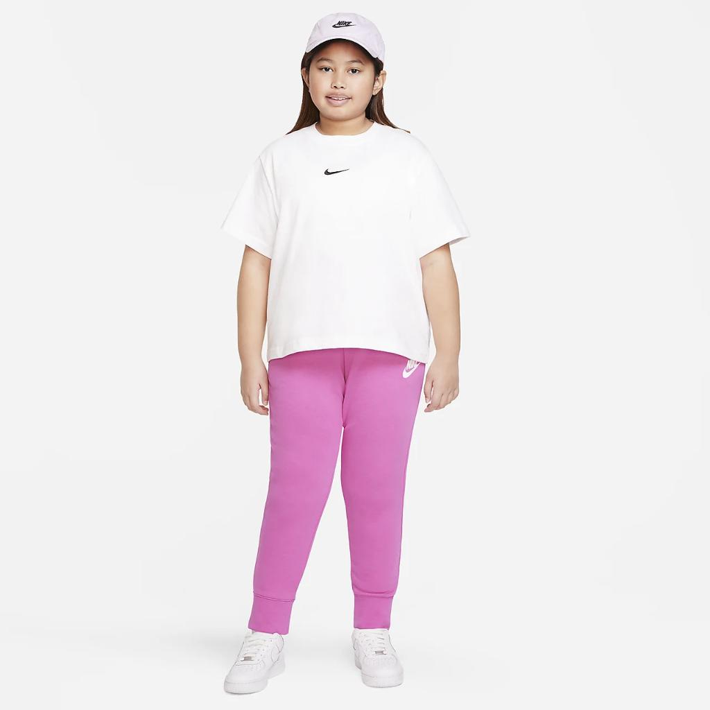 Nike Sportswear Club Big Kids&#039; (Girls&#039;) French Terry Fitted Pants (Extended Size) DC7673-623