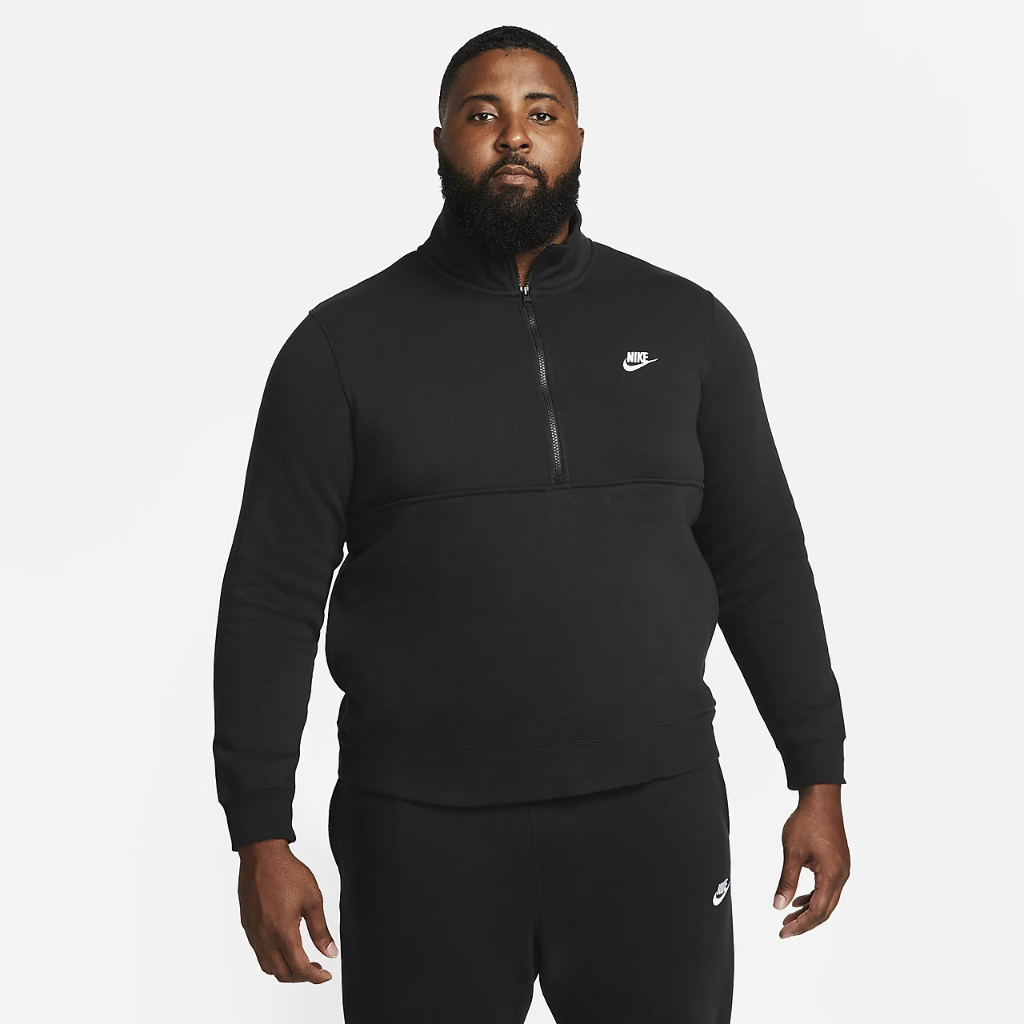 Nike Sportswear Club Men&#039;s Brushed-Back 1/2-Zip Pullover DD4732-011