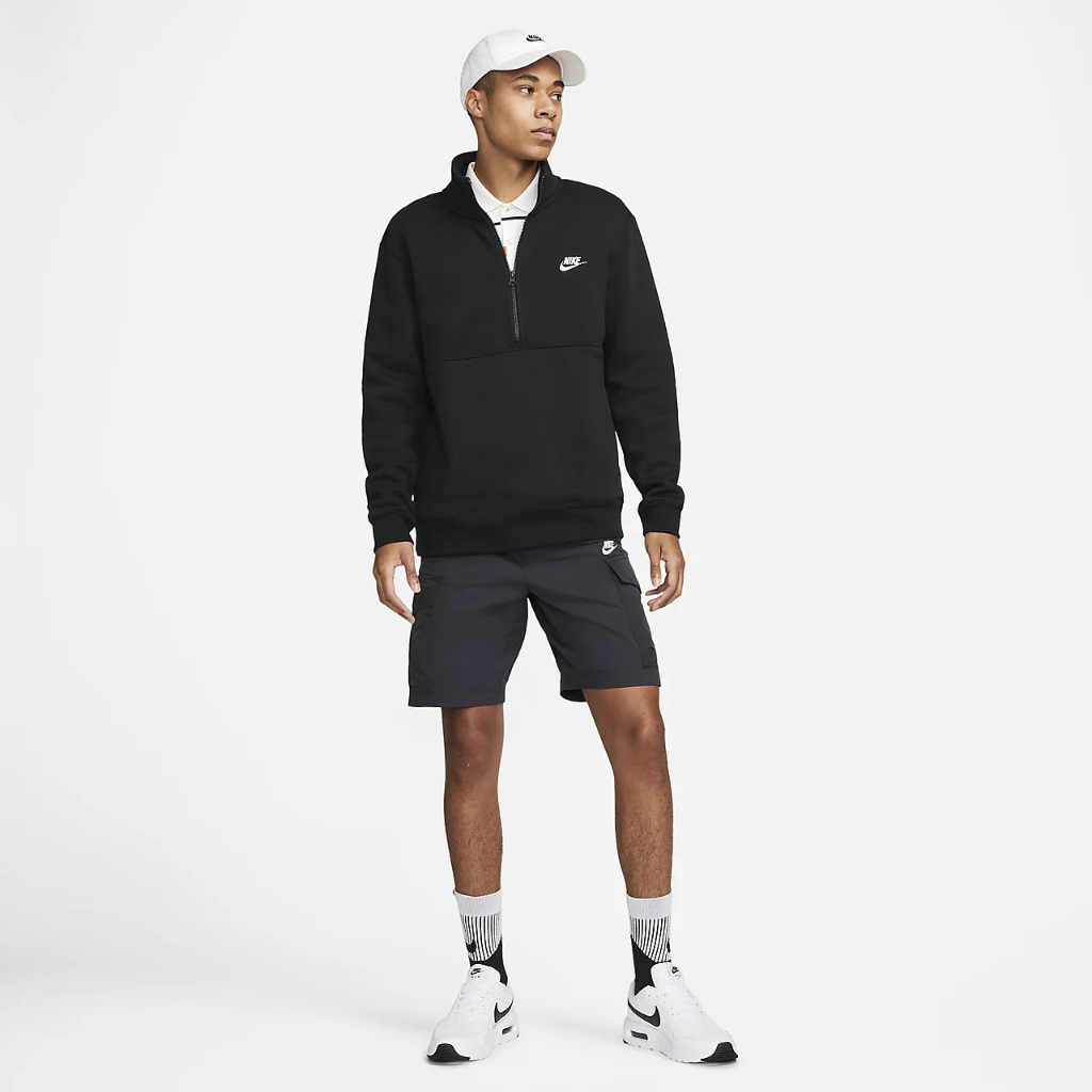 Nike Sportswear Club Men&#039;s Brushed-Back 1/2-Zip Pullover DD4732-011