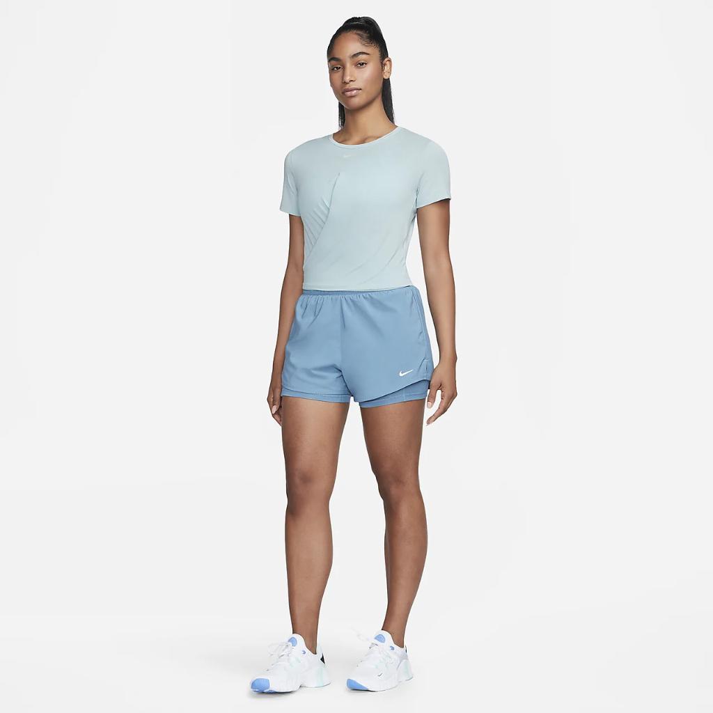 Nike Dri-FIT One Luxe Women&#039;s Twist Cropped Short-Sleeve Top DD4921-442