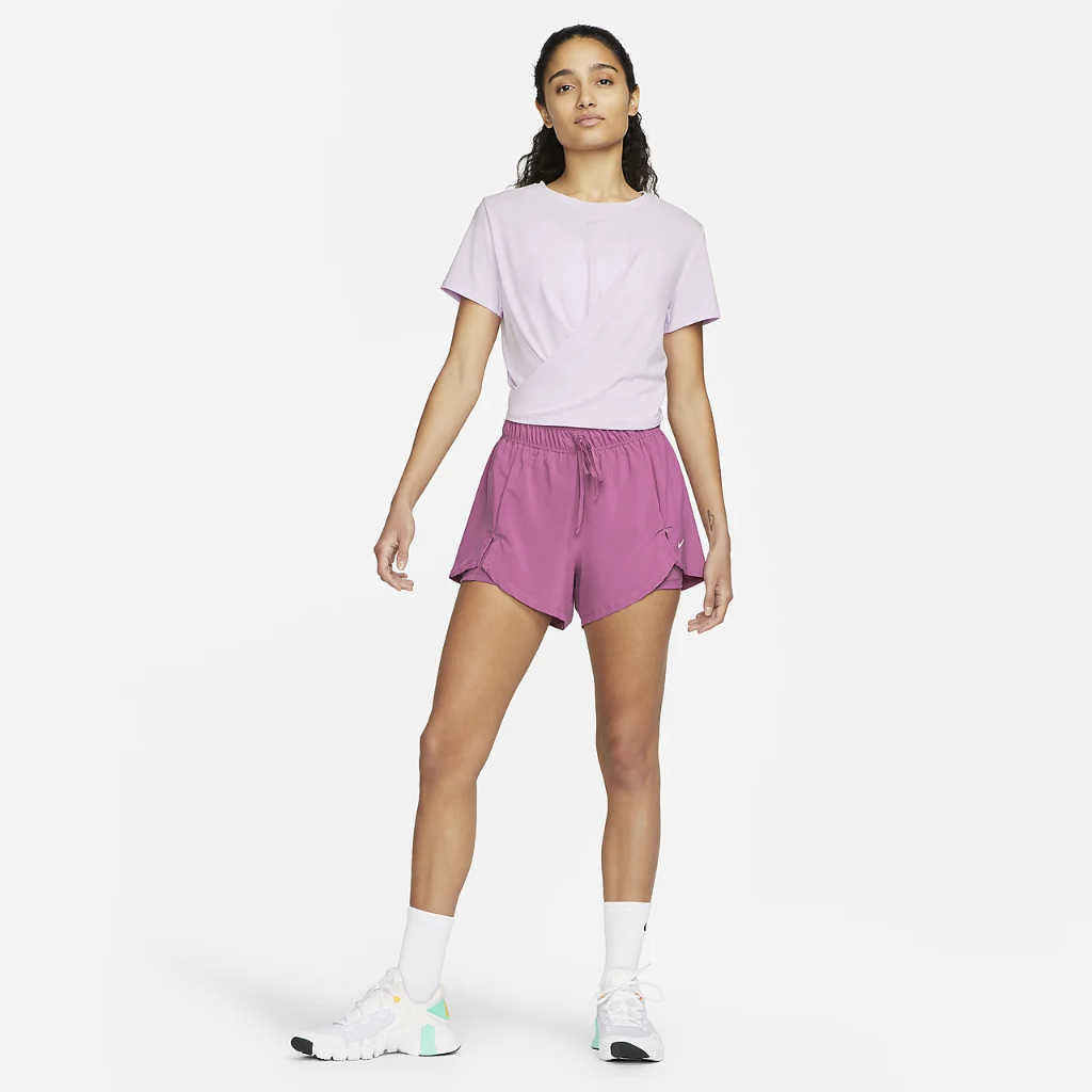 Nike Dri-FIT One Luxe Women&#039;s Twist Standard Fit Short-Sleeve Top DD4921-530