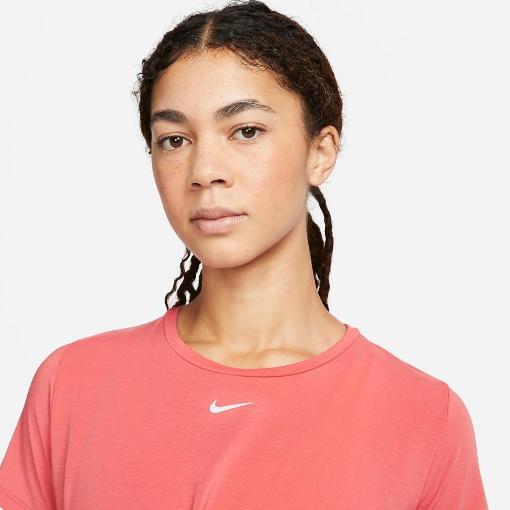 Nike Dri-FIT One Luxe Women&#039;s Twist Cropped Short-Sleeve Top DD4921-655
