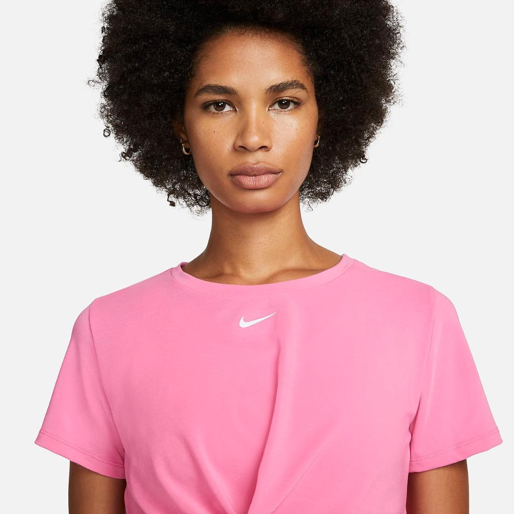Nike Dri-FIT One Luxe Women&#039;s Twist Standard Fit Short-Sleeve Top DD4921-684