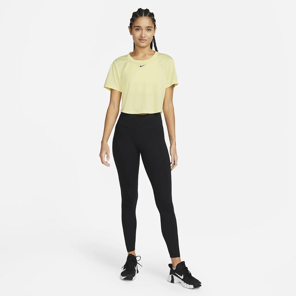 Nike Dri-FIT One Women&#039;s Standard Fit Short-Sleeve Cropped Top DD4954-706