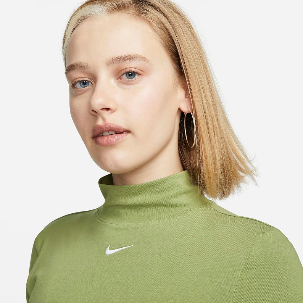 Nike Sportswear Collection Essentials Women&#039;s Long-Sleeve Mock Top DD5882-334