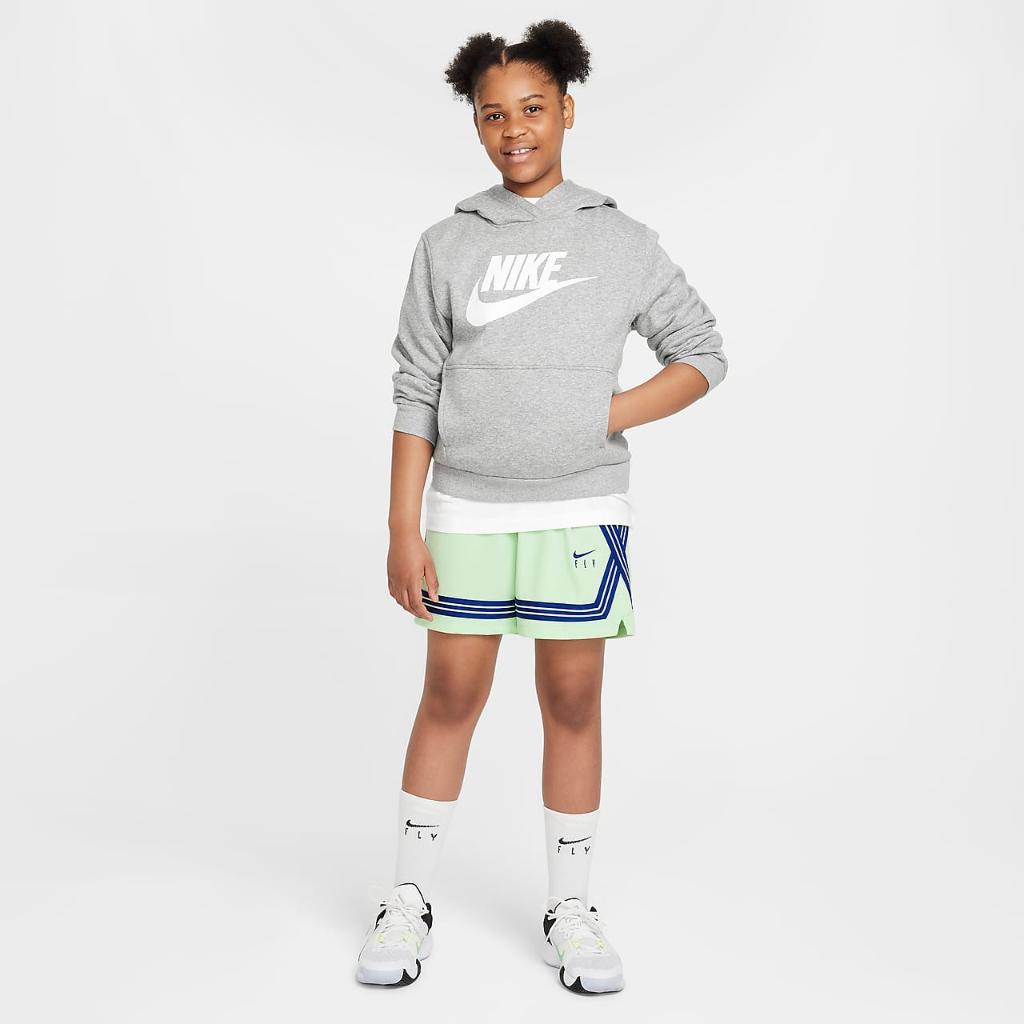 Nike Dri-FIT Fly Crossover Big Kids&#039; (Girls&#039;) Basketball Shorts (Extended Size) DD9151-376