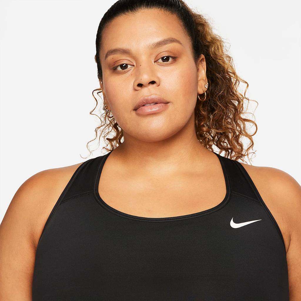 Nike Dri-Fit Swoosh Women&#039;s Medium-Support Non-Padded Sports Bra (Plus Size) DH3385-010