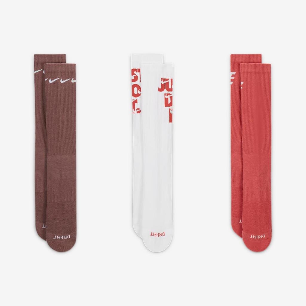 Nike Everyday Plus Cushioned Crew Socks (3 Pairs) DH3822-909