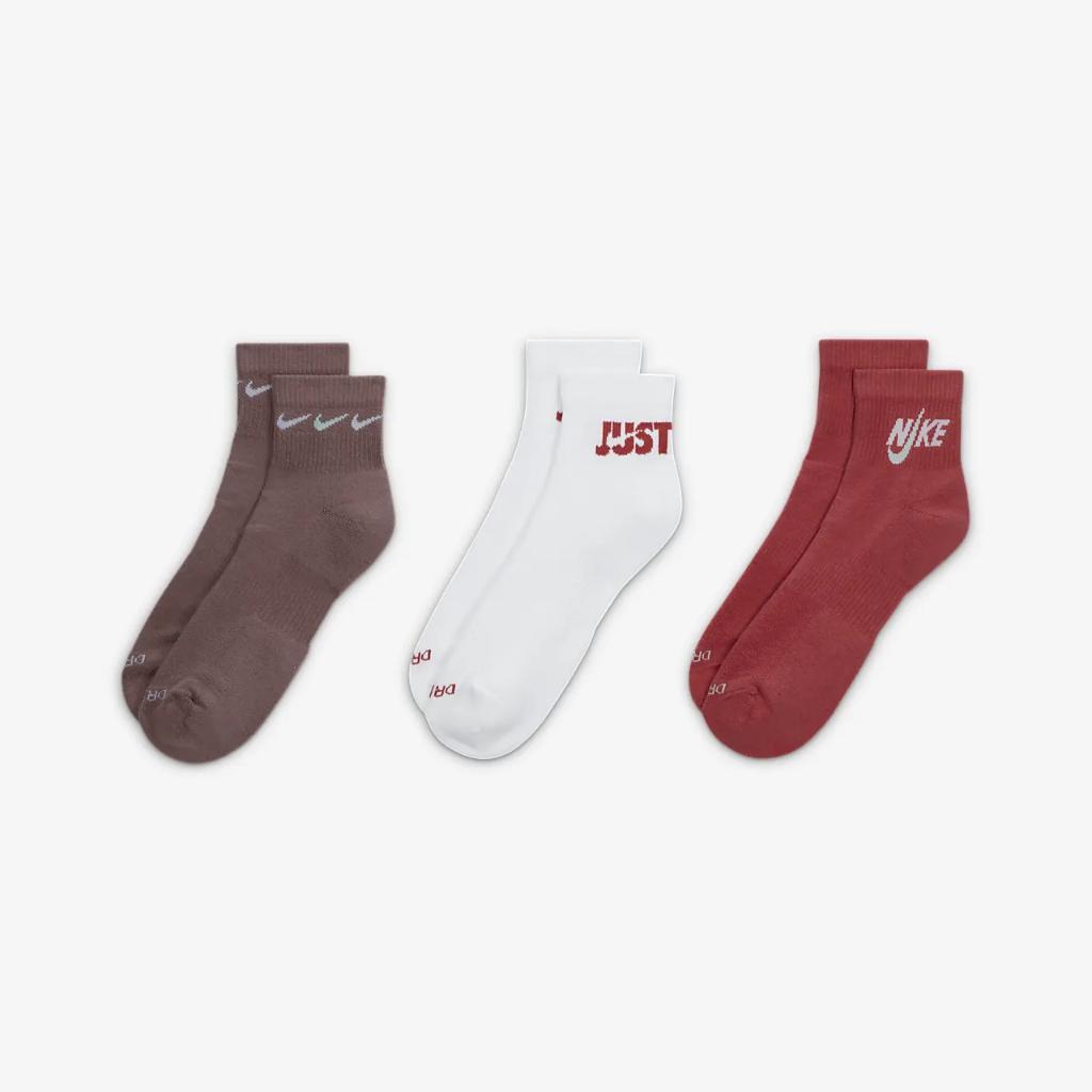 Nike Everyday Plus Cushioned Training Ankle Socks (3 Pairs) DH3827-909