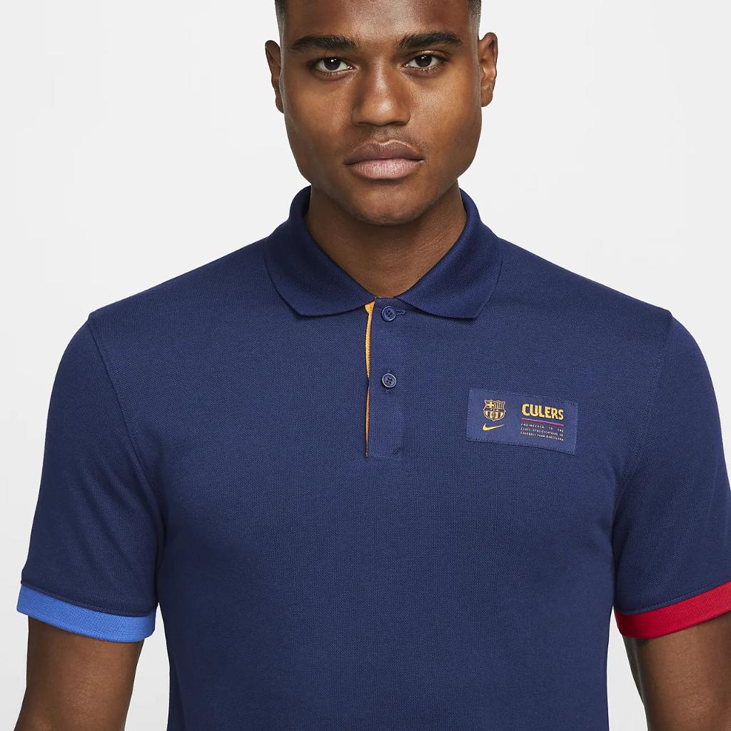 The Nike Polo FC Barcelona Men&#039;s Nike Dri-FIT Slim Fit Polo DH7844-492