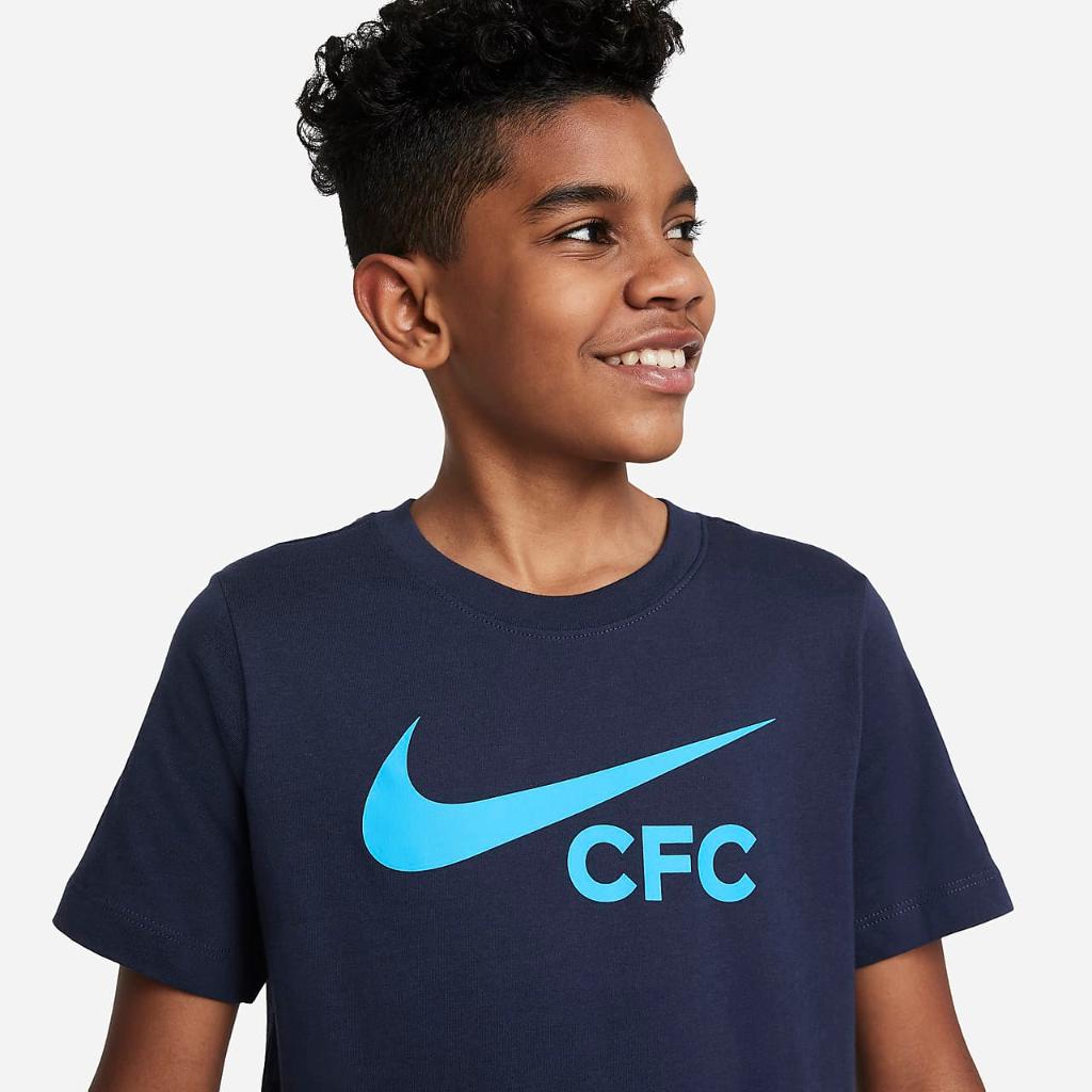 Chelsea FC Swoosh Big Kids&#039; Soccer T-Shirt DJ1532-419