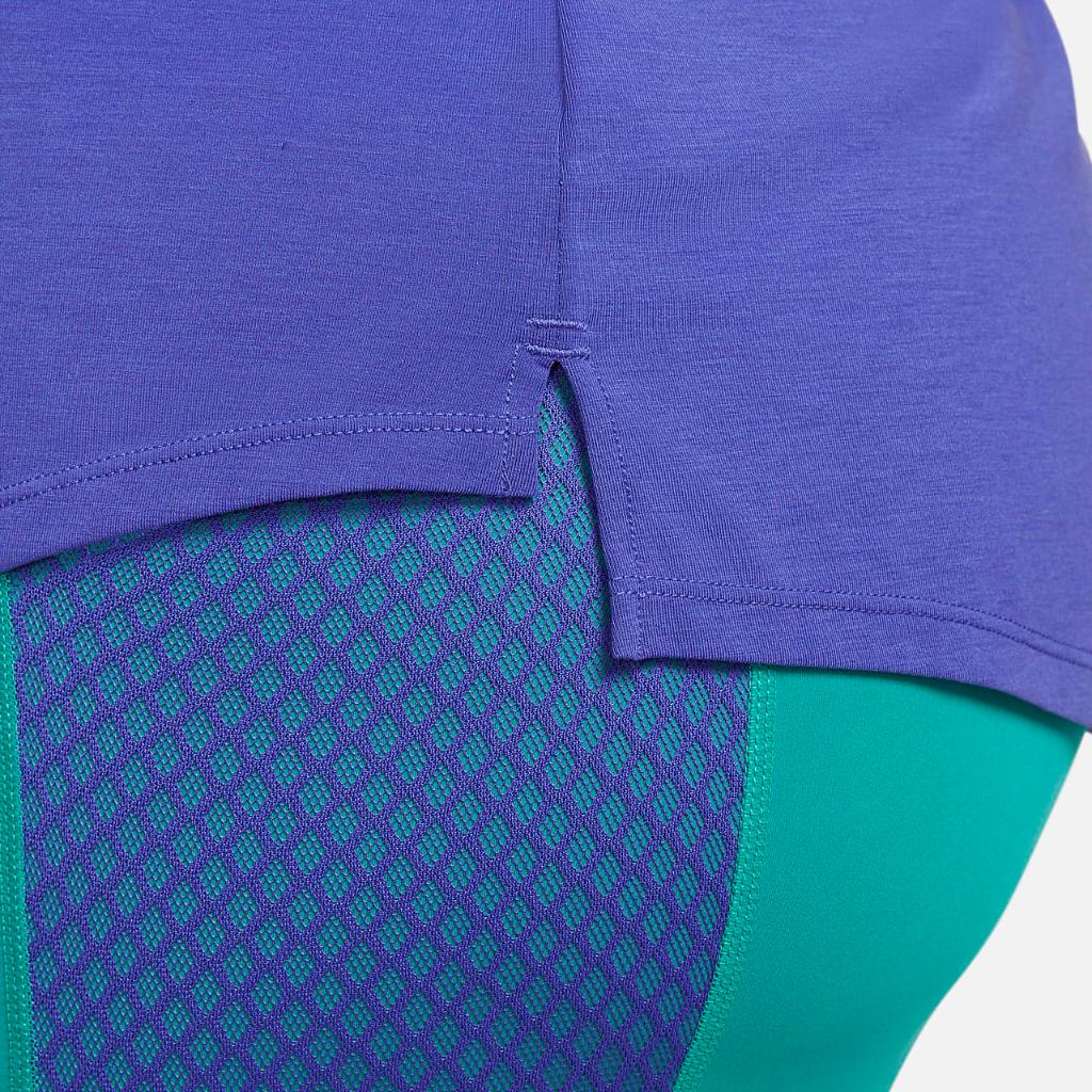 Nike Dri-FIT UV One Luxe Women&#039;s Standard Fit Short-Sleeve Top (Plus Size) DJ6751-430