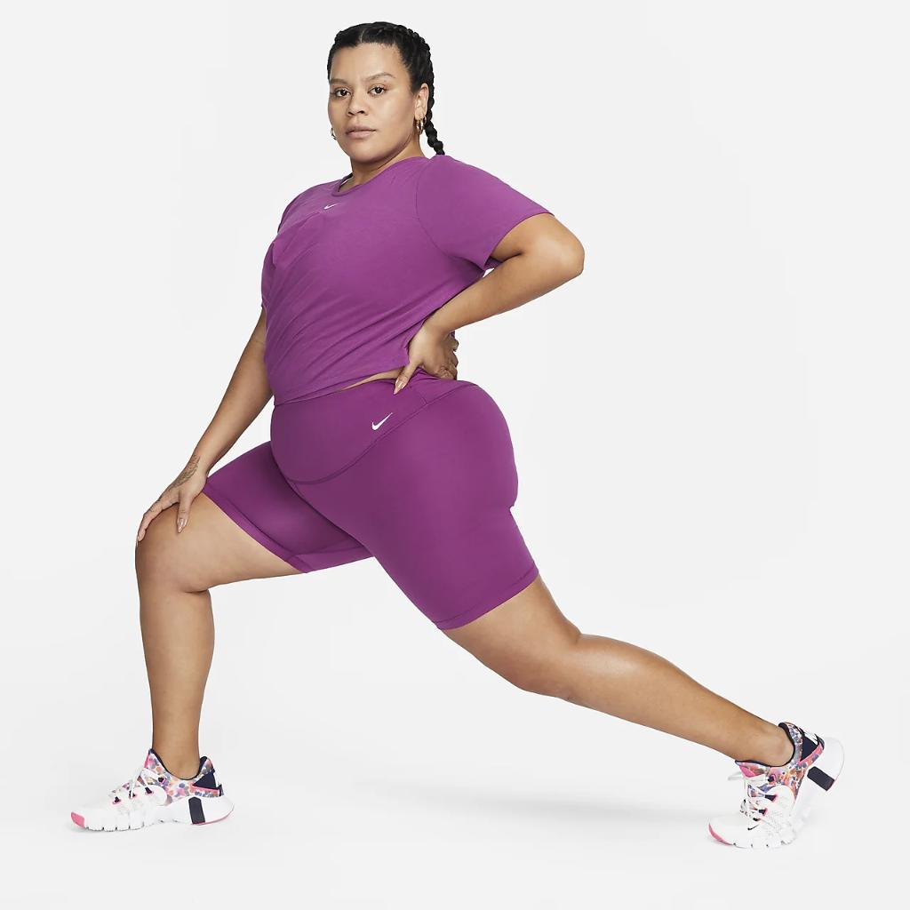 Nike Dri-FIT One Luxe Women&#039;s Twist Cropped Short-Sleeve Top (Plus Size) DJ6756-503