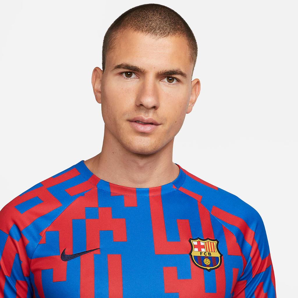 FC Barcelona Home Men&#039;s Nike Dri-FIT Pre-Match Soccer Top DJ8560-404