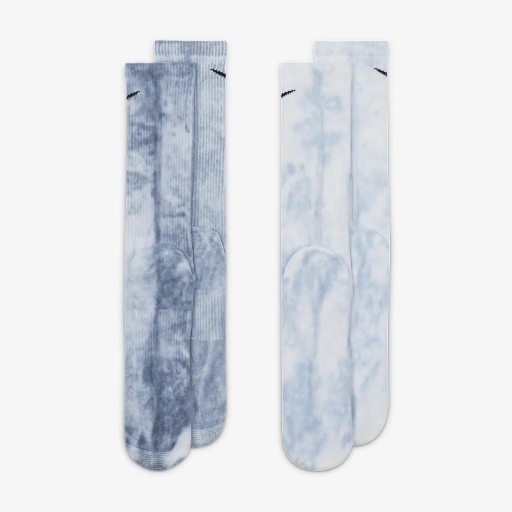 Nike Everyday Plus Cushioned Tie-Dye Crew Socks (2 Pairs) DM3407-911