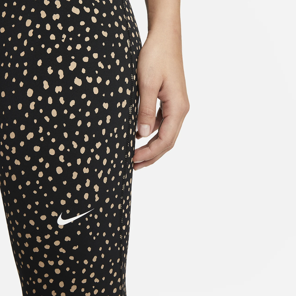 Nike Pro Dri-FIT Women&#039;s Mid-Rise Cropped Printed Training Leggings DM7583-010