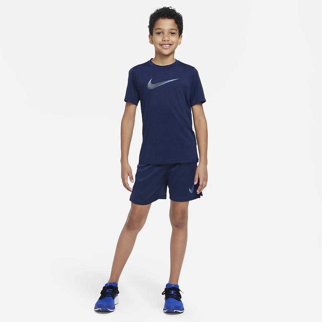 Nike Dri-FIT Big Kids&#039; (Boys&#039;) Short-Sleeve Training Top DM8535-410