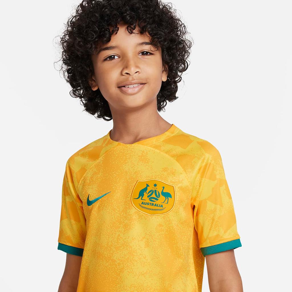 Australia 2022/23 Stadium Home Big Kids&#039; Nike Dri-FIT Soccer Jersey DN0821-719