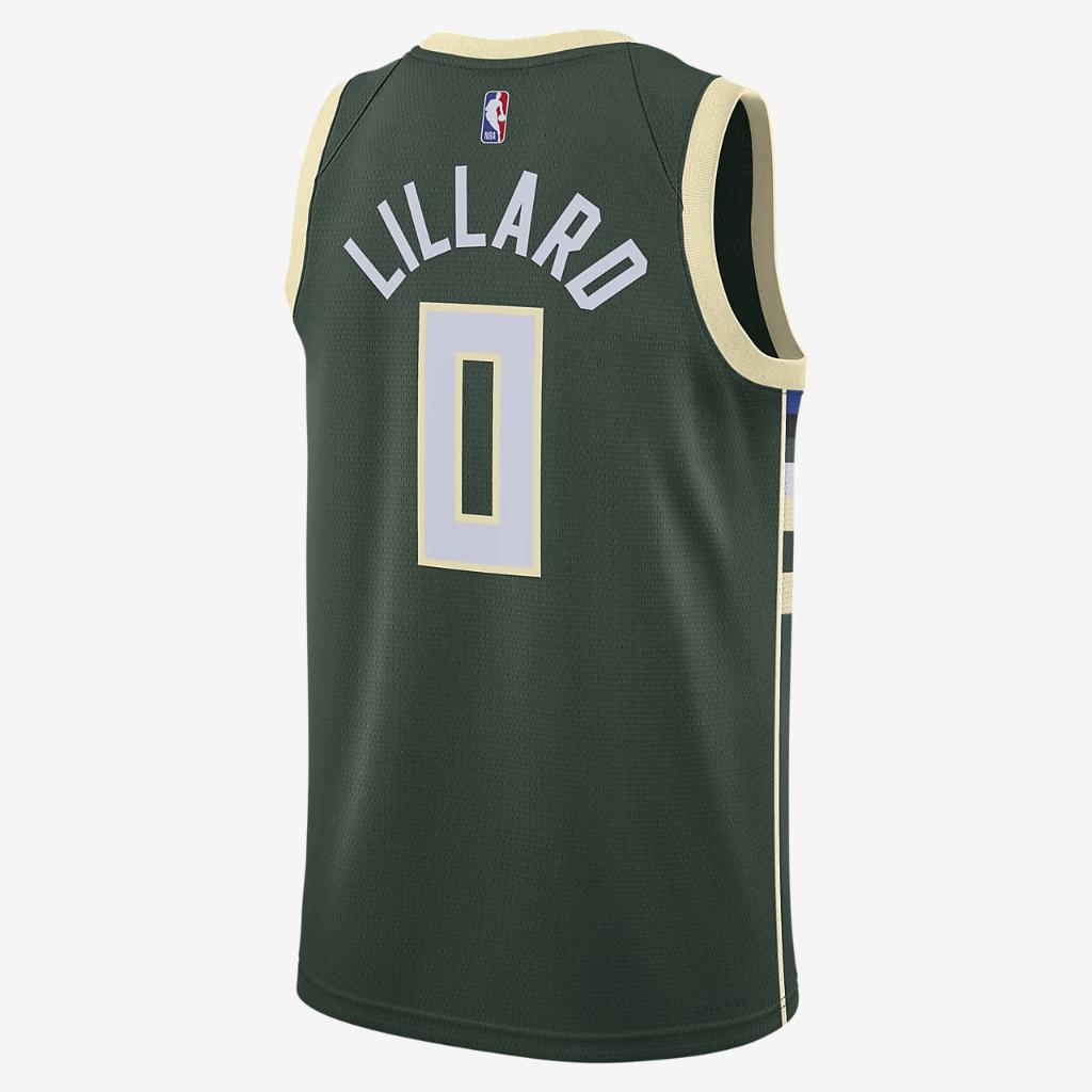 Damian Lillard Milwaukee Bucks Icon Edition 2022/23 Nike Dri-FIT NBA Swingman Jersey DN2012-332