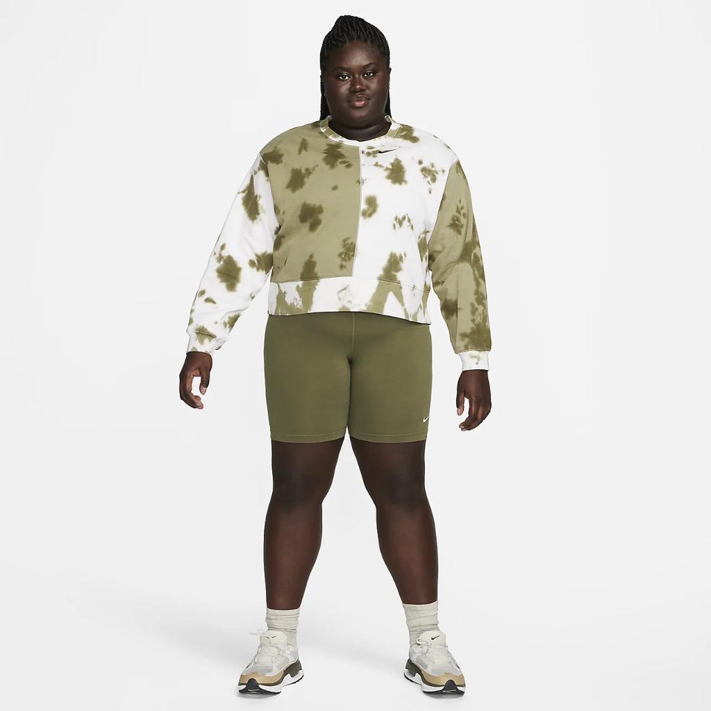 Nike Sportswear Women&#039;s Oversized Fleece Tie-Dye Crew Sweatshirt (Plus Size) DN5017-351