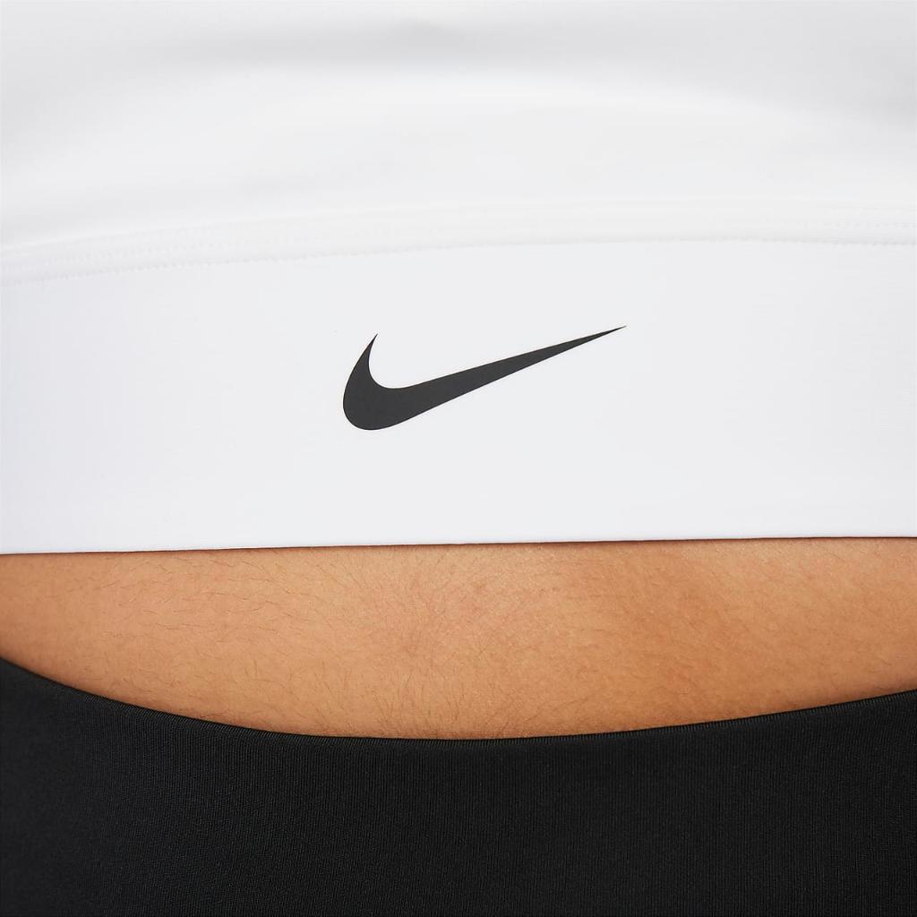 Nike Dri-FIT Swoosh Women&#039;s Medium-Support 1-Piece Padded Longline Sports Bra (Plus Size) DO7071-100