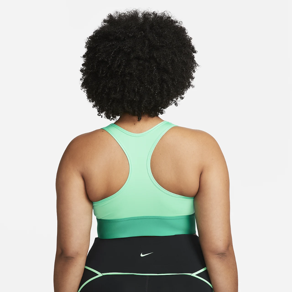 Nike Swoosh Women&#039;s Medium-Support 1-Piece Padded Longline Sports Bra (Plus Size) DO7071-369