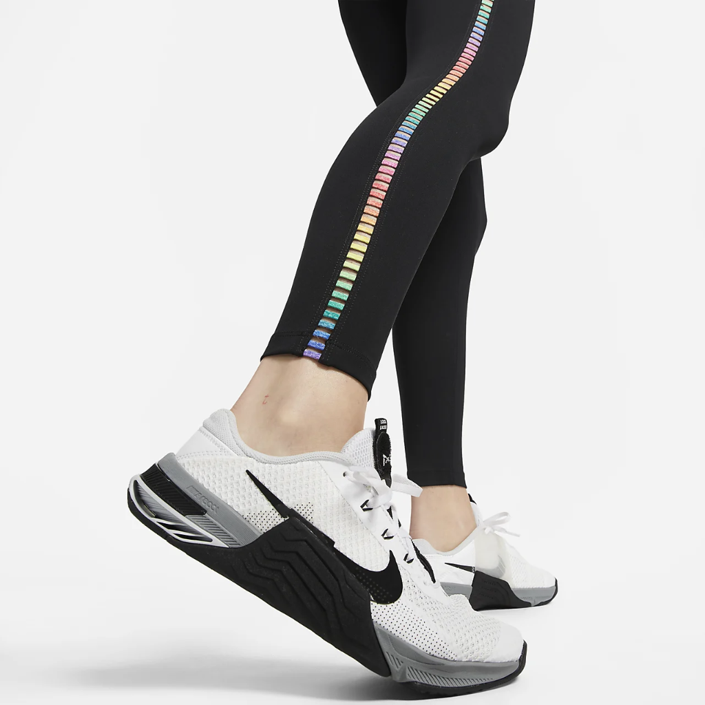 Nike One Rainbow Ladder Women&#039;s Mid-Rise 7/8 Leggings DQ1142-010