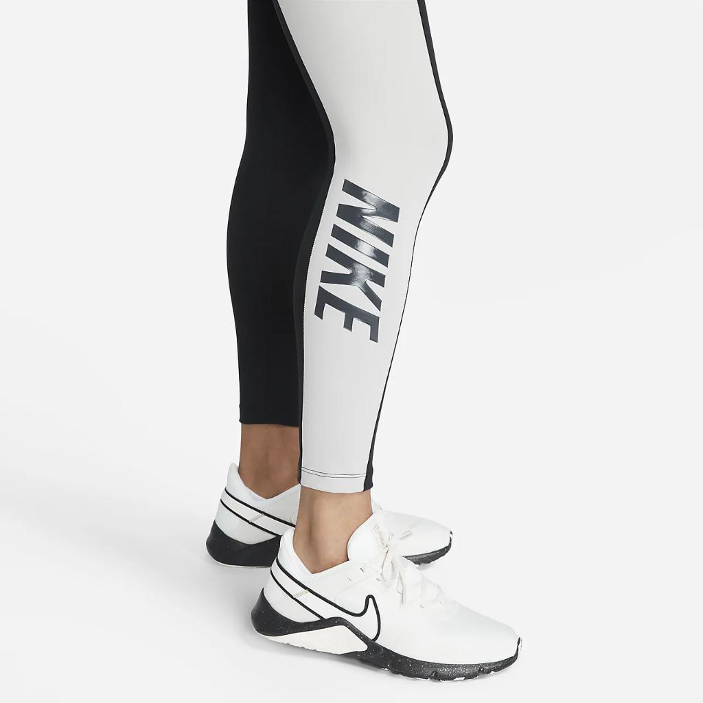 Nike One Women&#039;s Mid-Rise 7/8 Color-Block Training Leggings DQ5550-010