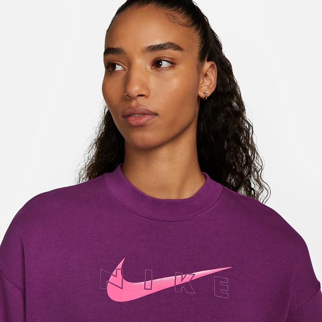 Nike Dri-FIT Get Fit Women&#039;s Graphic Training Crew-Neck Sweatshirt DQ5558-503