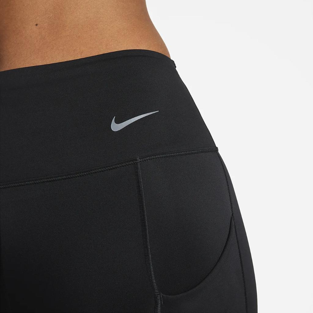Nike Go Women&#039;s Firm-Support Mid-Rise 7/8 Leggings with Pockets DQ5692-010