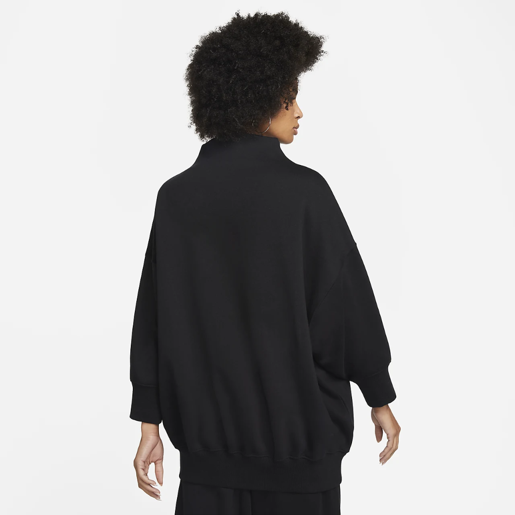 Nike Sportswear Phoenix Fleece Women&#039;s Over-Oversized Mock-Neck 3/4-Sleeve Sweatshirt DQ5765-010