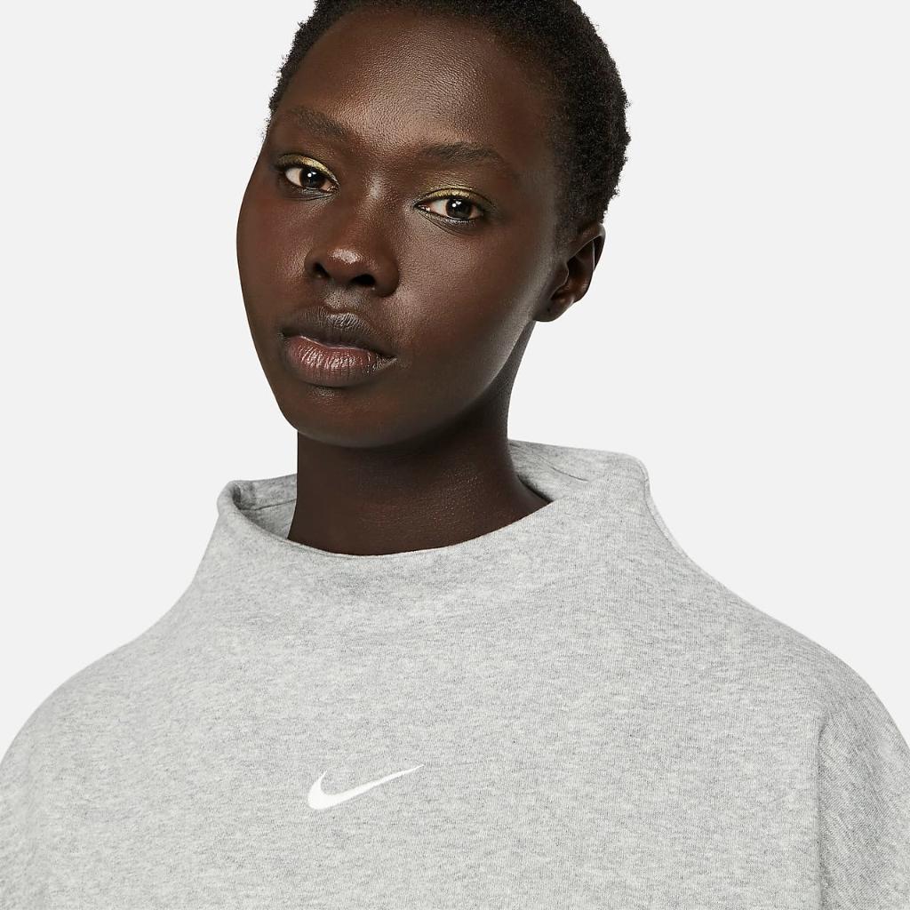 Nike Sportswear Phoenix Fleece Women&#039;s Over-Oversized Mock-Neck 3/4-Sleeve Sweatshirt DQ5765-063