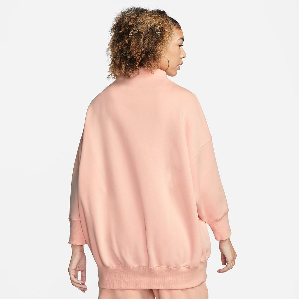 Nike Sportswear Phoenix Fleece Women&#039;s Over-Oversized Mock-Neck 3/4-Sleeve Sweatshirt DQ5765-800