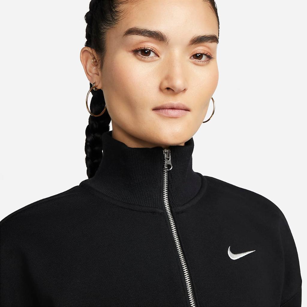 Nike Sportswear Phoenix Fleece Women&#039;s Oversized 1/2-Zip Crop Sweatshirt DQ5767-010