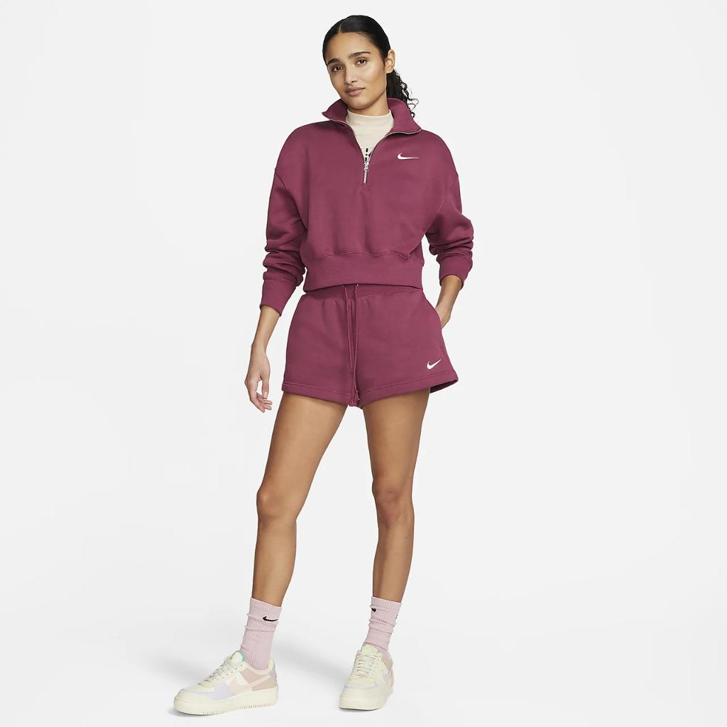 Nike Sportswear Phoenix Fleece Women&#039;s Oversized 1/2-Zip Crop Sweatshirt DQ5767-653