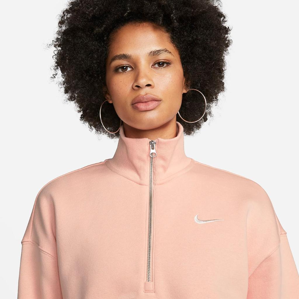 Nike Sportswear Phoenix Fleece Women&#039;s Oversized 1/2-Zip Crop Sweatshirt DQ5767-800