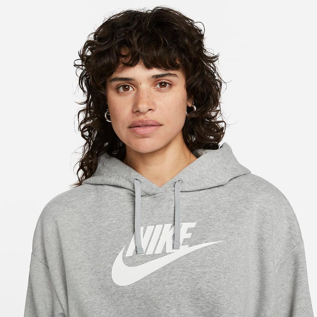 Nike Sportswear Club Fleece Women&#039;s Oversized Crop Graphic Hoodie DQ5850-063