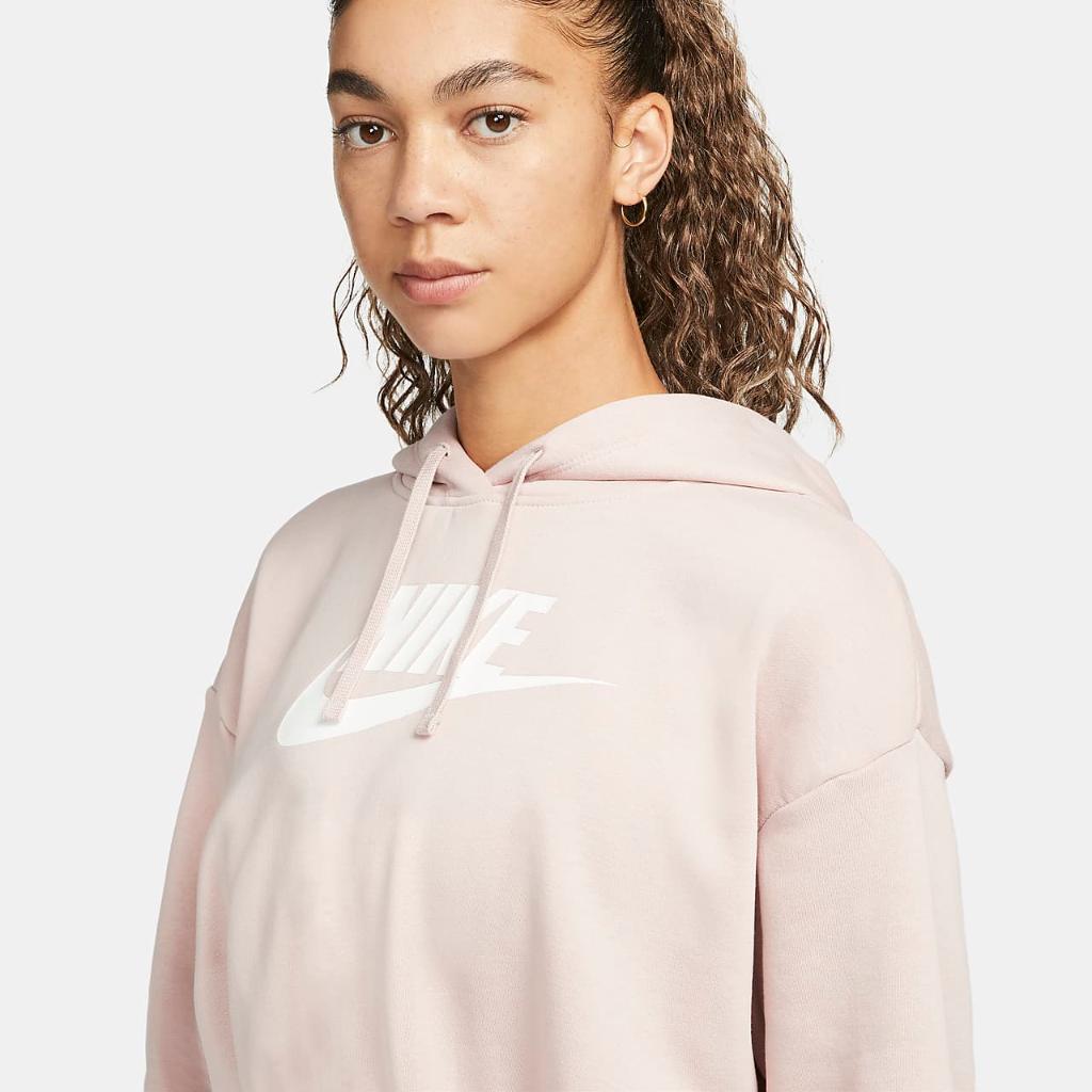 Nike Sportswear Club Fleece Women&#039;s Oversized Crop Graphic Hoodie DQ5850-601
