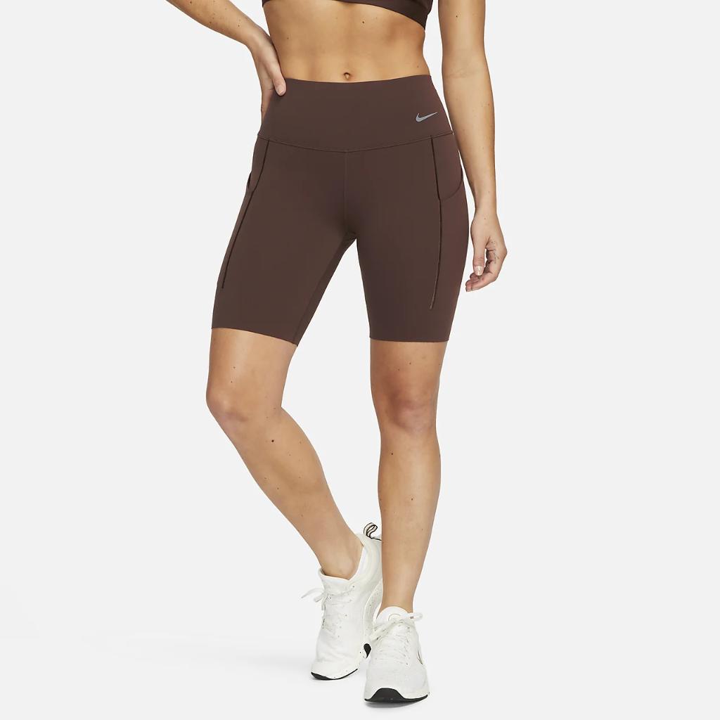 Nike Universa Women&#039;s Medium-Support Mid-Rise 8&quot; Biker Shorts with Pockets DQ5889-227