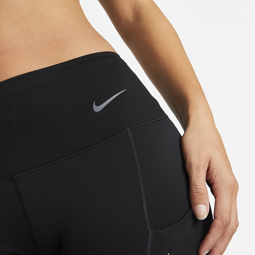Nike Go Women&#039;s Firm-Support Mid-Rise Cropped Leggings with Pockets DQ5908-010