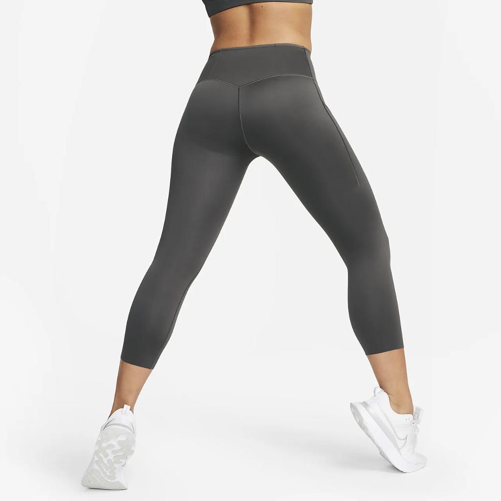 Nike Go Women&#039;s Firm-Support Mid-Rise Cropped Leggings with Pockets DQ5908-254