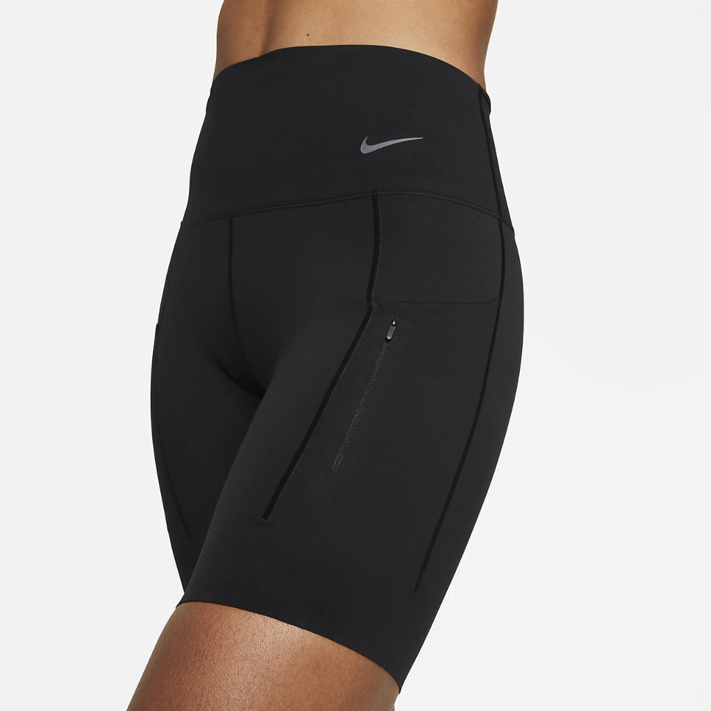 Nike Go Women&#039;s Firm-Support High-Waisted 8&quot; Biker Shorts with Pockets DQ5923-010